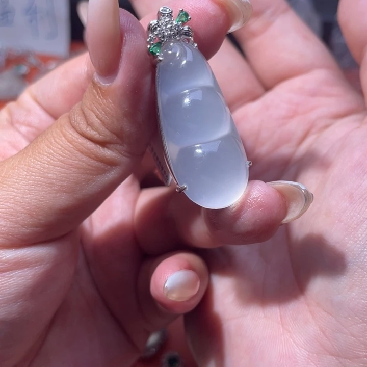 石英质玉银S925镶嵌颈饰