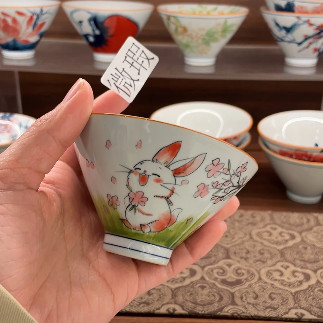 微瑕釉下彩纯手绘