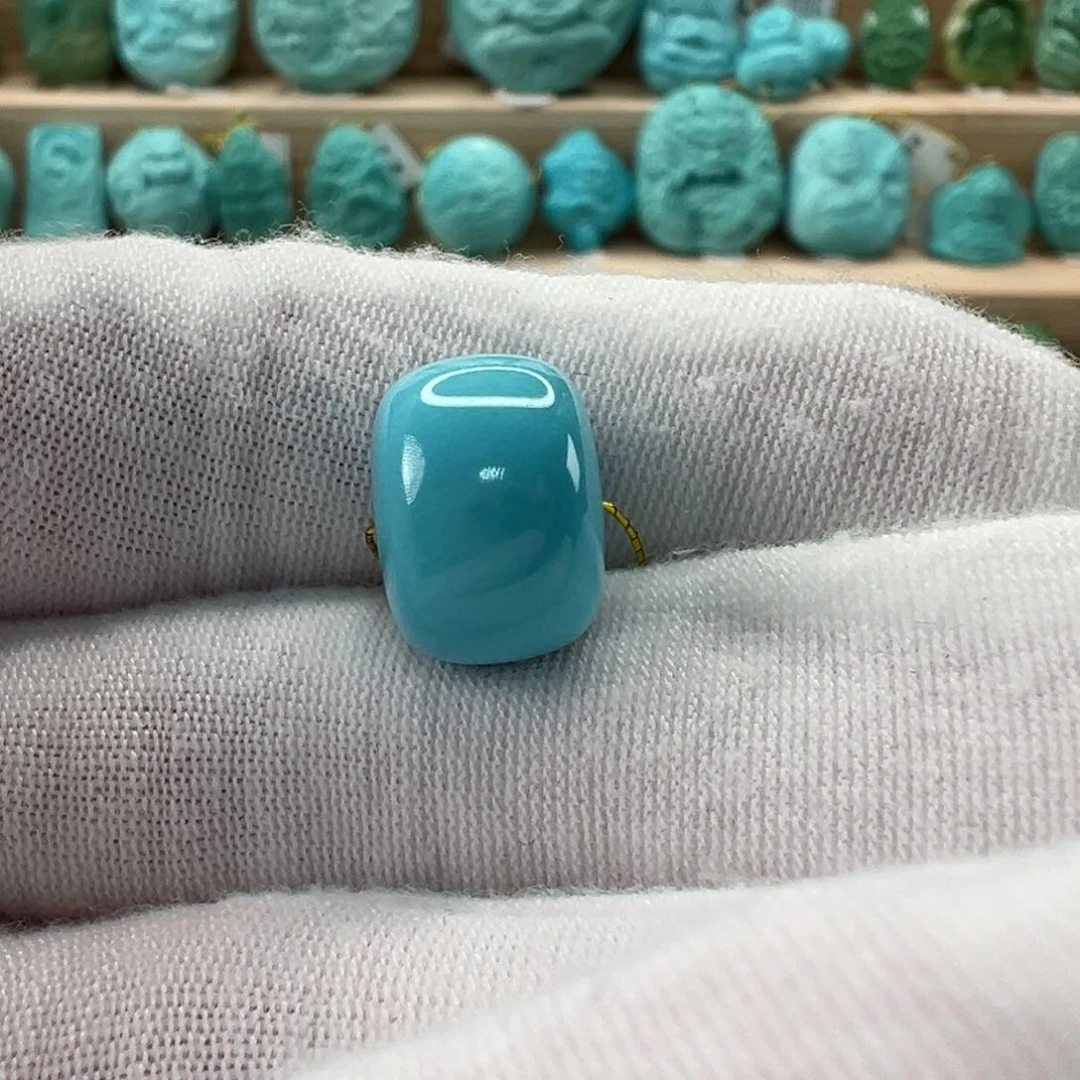 未镶嵌绿松石老型珠13.1x9.5mm