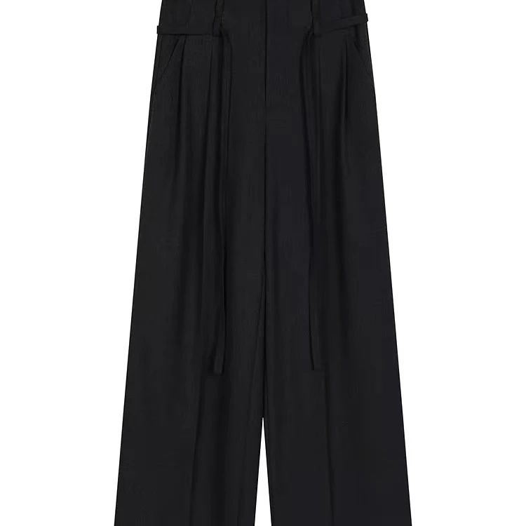 1031/5911/160  高腰垂感阔腿裤女舒适松弛长裤