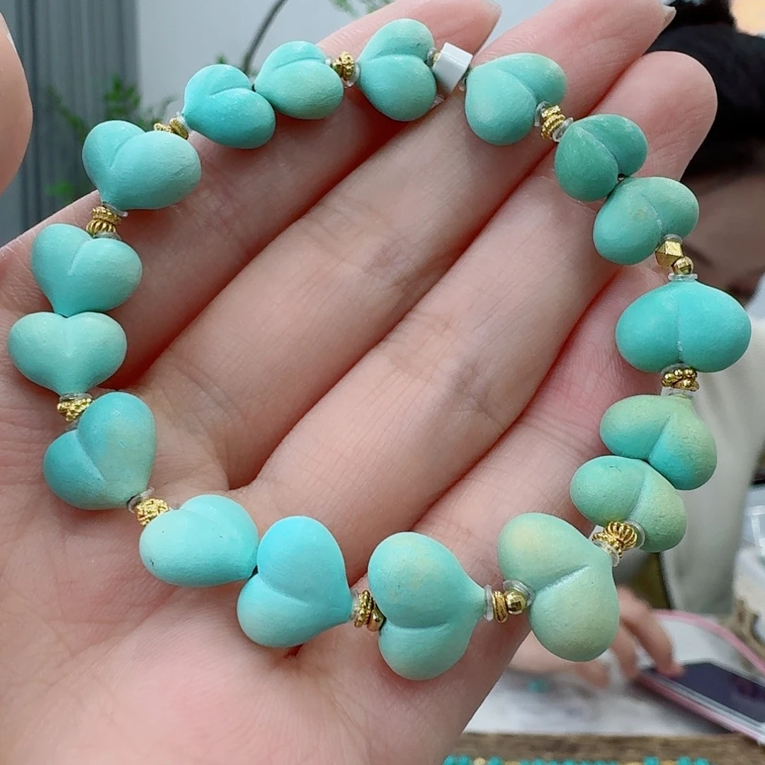 绿松石18K金镶嵌珠宝奇石