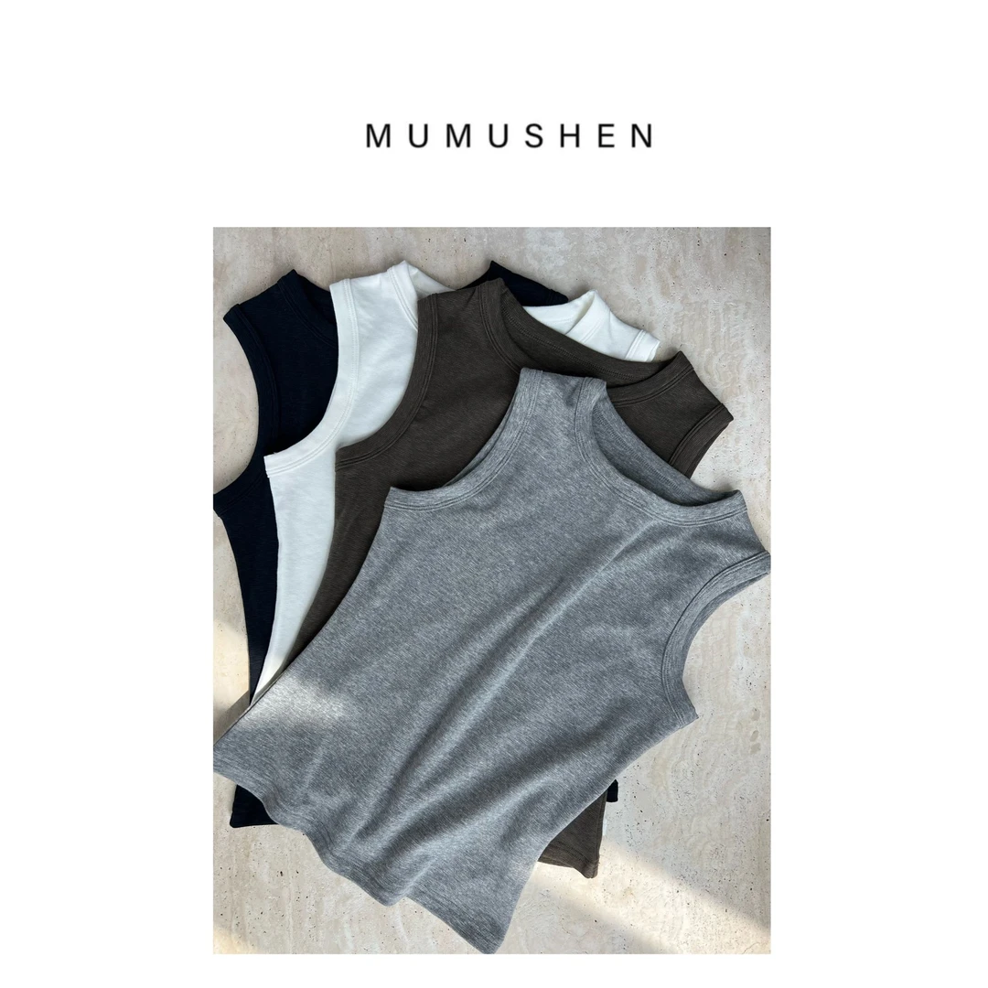 MUMUSHEN A009【超好穿】竹节棉揉感针织背心外穿通勤打底背心