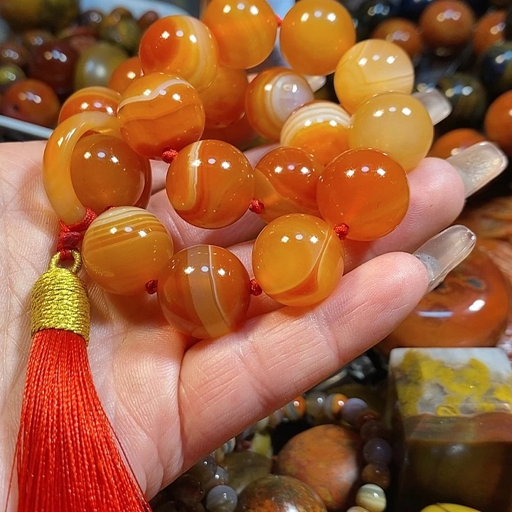 玛瑙/玉髓手链未镶嵌风**节