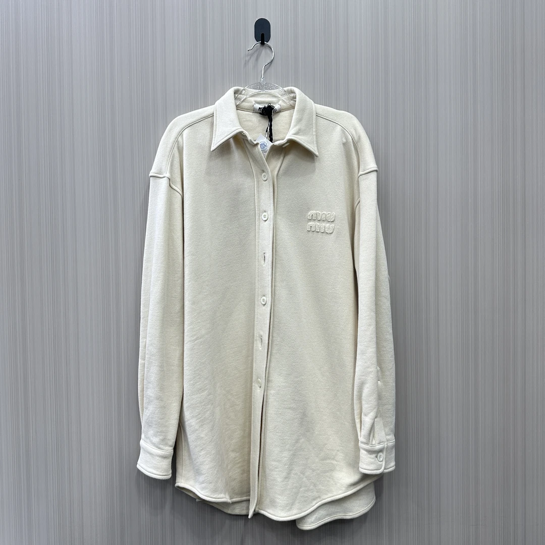 全新未使用 MIU MIU/缪缪 奶白色衬衫全新原吊 尺码：XS  10420