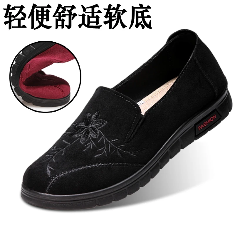老北京布鞋女春秋季中老年妈妈防滑软底舒适轻便平底婆婆奶奶单鞋