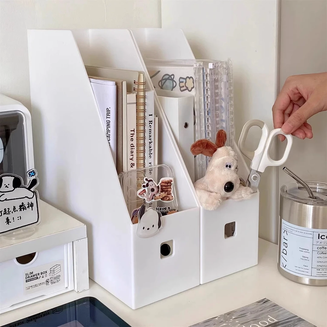 书立收纳盒办公文件架桌面上学生厚书架书档板置物架资料架多功能