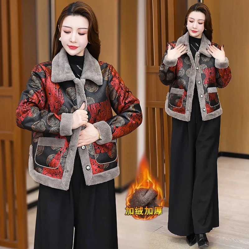 加绒加厚毛呢外套女2024冬季新款洋气小个子百搭保暖时尚短款上衣