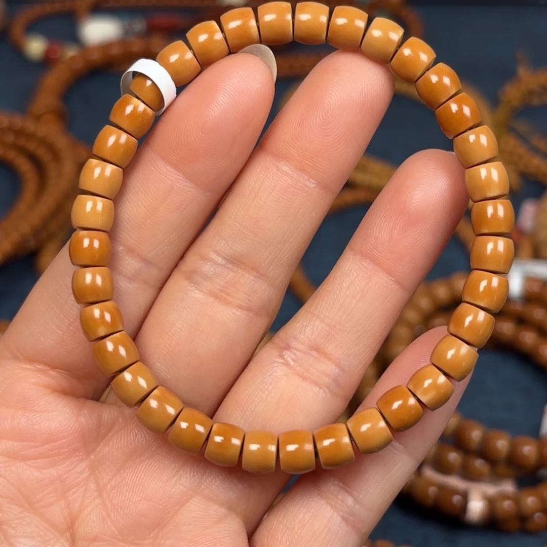 橄榄核手串6.4mm橄榄核尖直切单圈