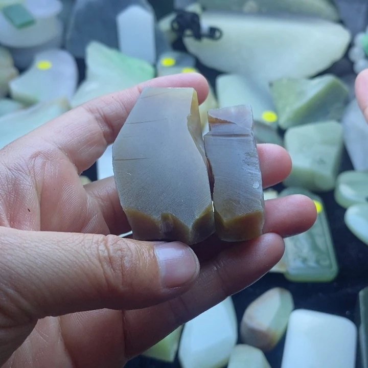 和田玉未镶嵌挂件空*