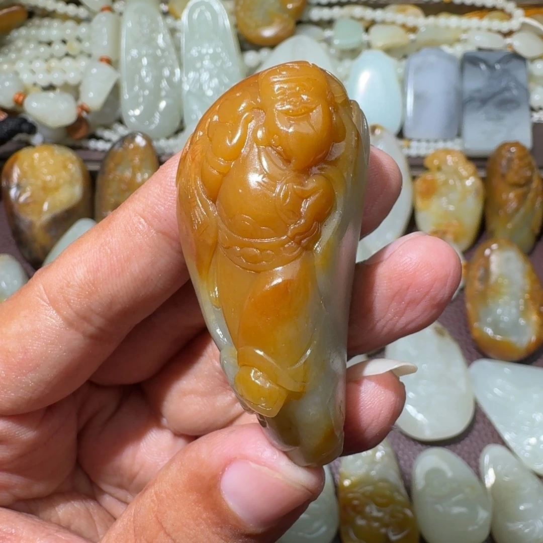 七***喜吊坠(不含链)未镶嵌和田玉