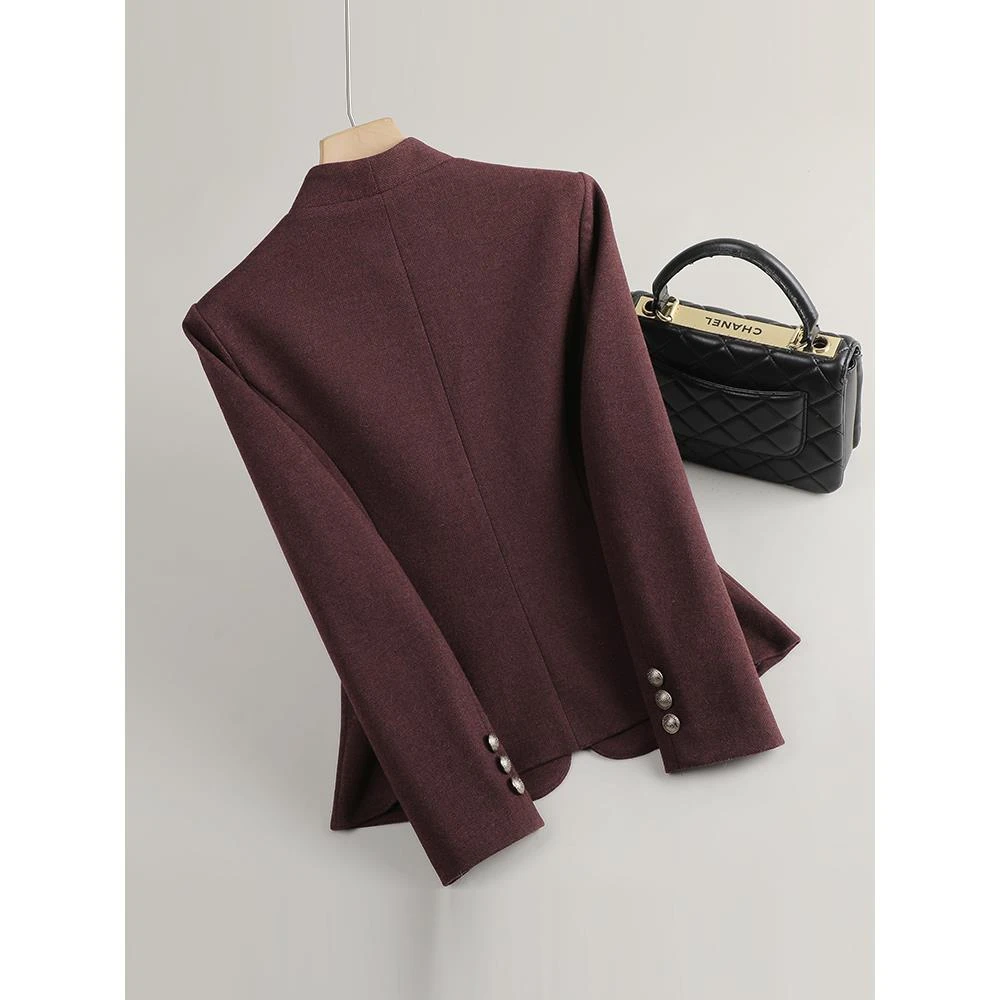 短款小西装外套女2025秋冬新款爆款高级感小个子洋气修身西服上衣