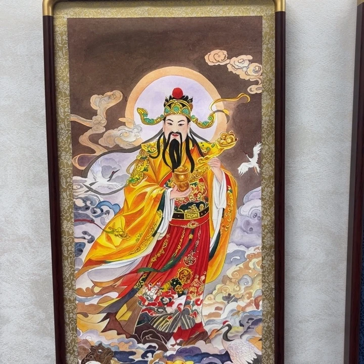 金***者国画财神带框1111