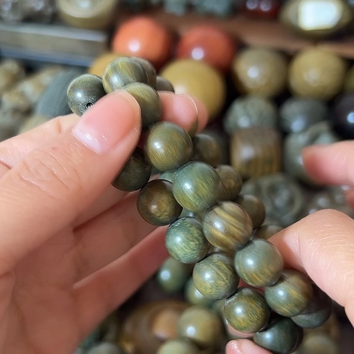 木感**天阿根廷绿檀手串1.2