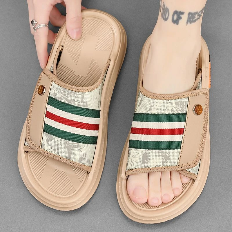 【凹凸底纹设计】轻奢夏季拖鞋外穿户外休闲凉鞋潮流美式运动一字拖