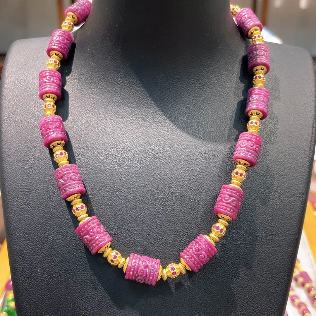 锦纶非金属吊坠红宝