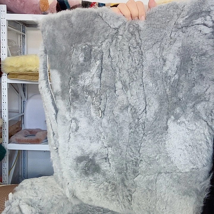 羊毛灰色羊剪绒45:45