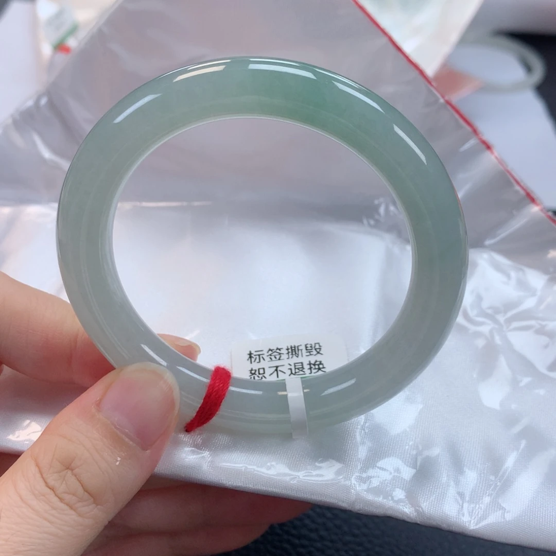 翡翠手镯未镶嵌缅甸天然翡翠手镯54圈口