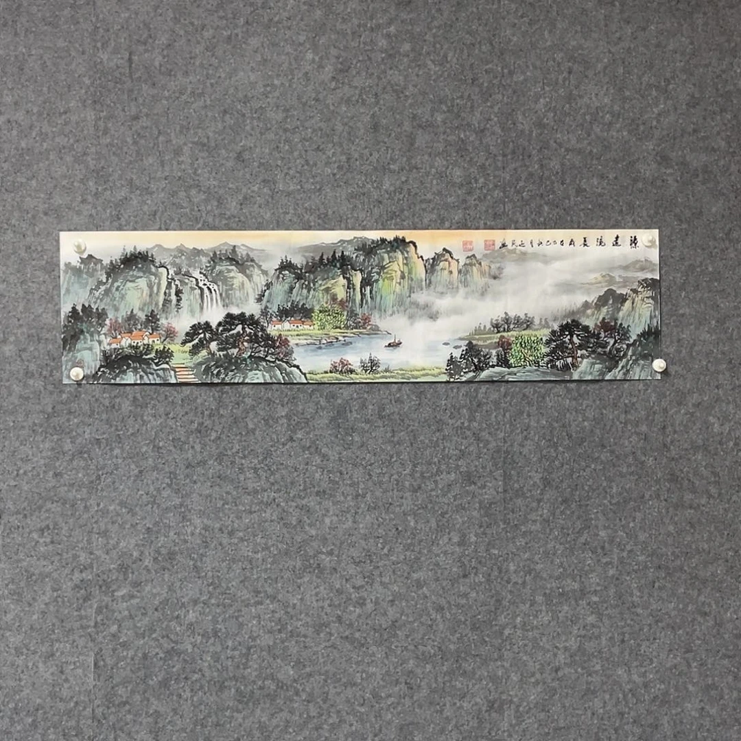 国画四尺对开画芯 捡漏