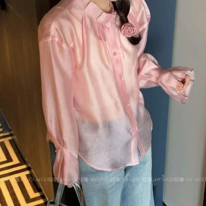 【BK】418/8905-1/119-9 上衣国风薄款微宽松显瘦衬衫