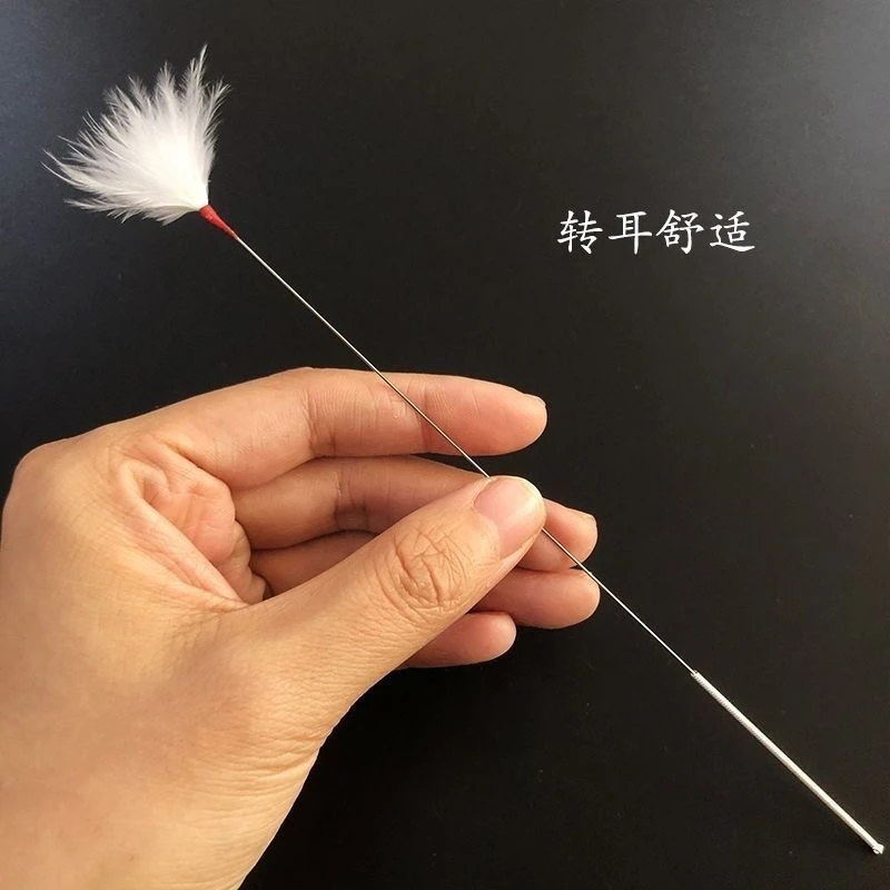 采耳专用转耳小芙蓉毛采耳店技师专用雪绒毛白色柔软陶耳朵软毛毛