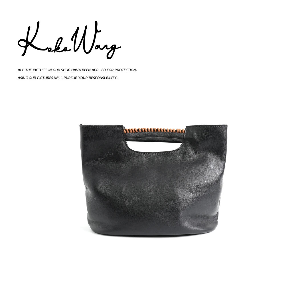 KOKO WANG小众设计手工女包复古牛皮斜挎包手提包X7725J14S06