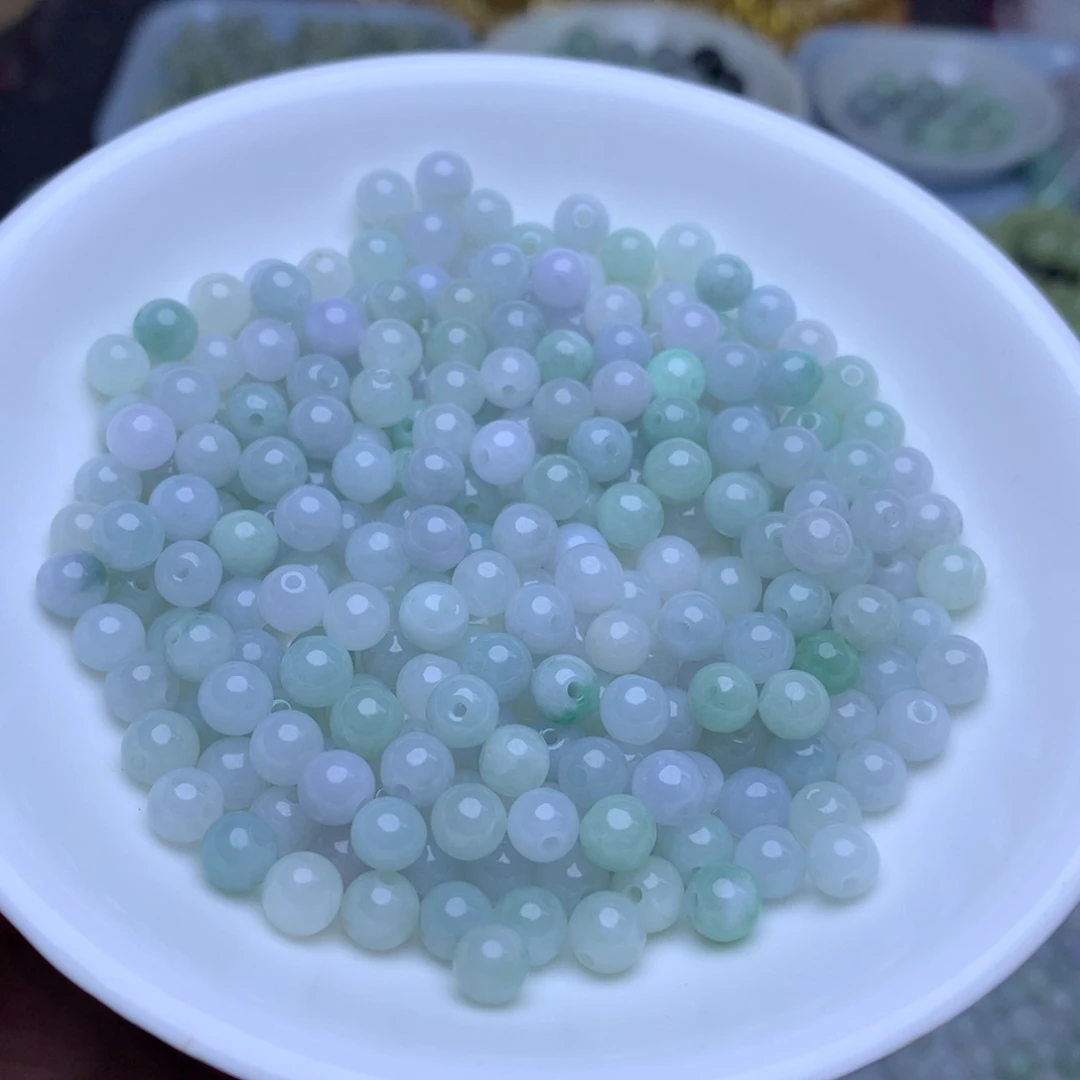 【闪购商品】未镶嵌手链翡翠卡5.5冰绿白100个