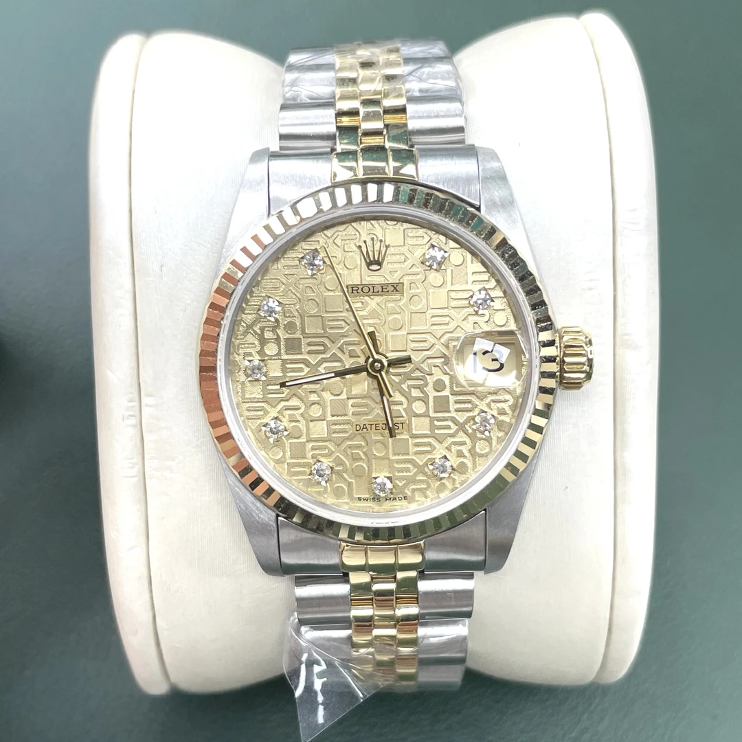 99新 Rolex/劳力士 奢侈品/日志68273金电脑盘31mm原钻单表