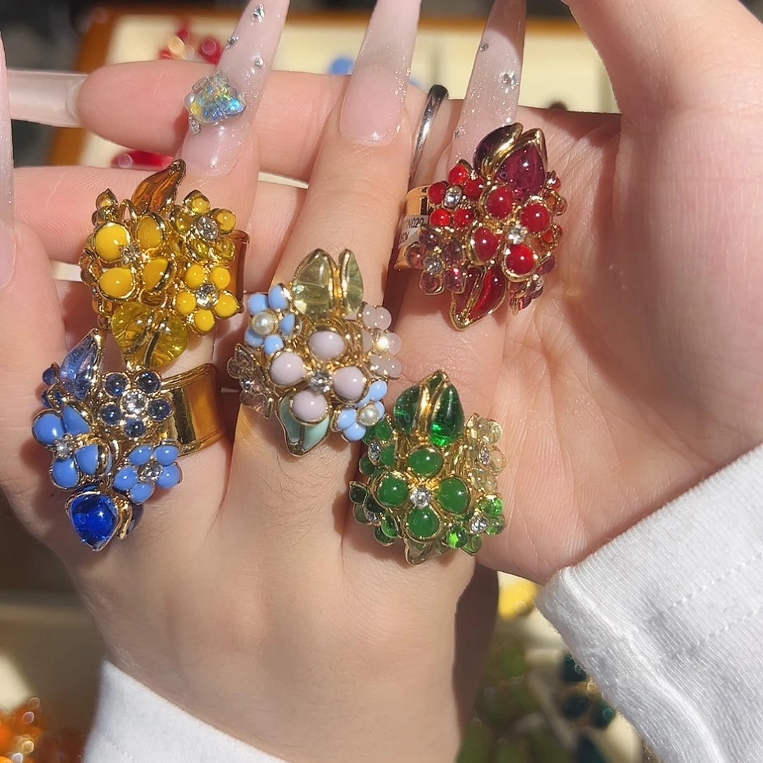 锆石纯铜合金戒指