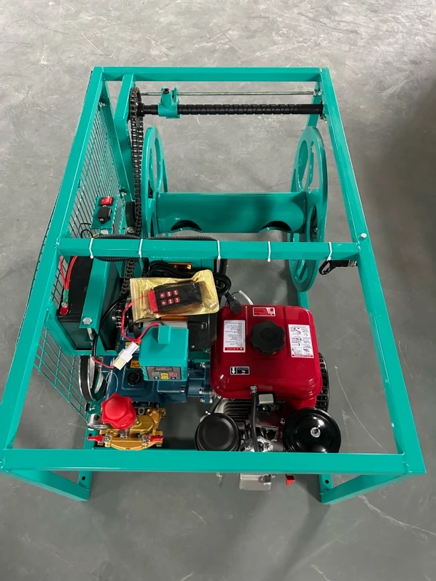 柴油高配款自发电全自动遥控收放管卷管打药机手拉启动电启动