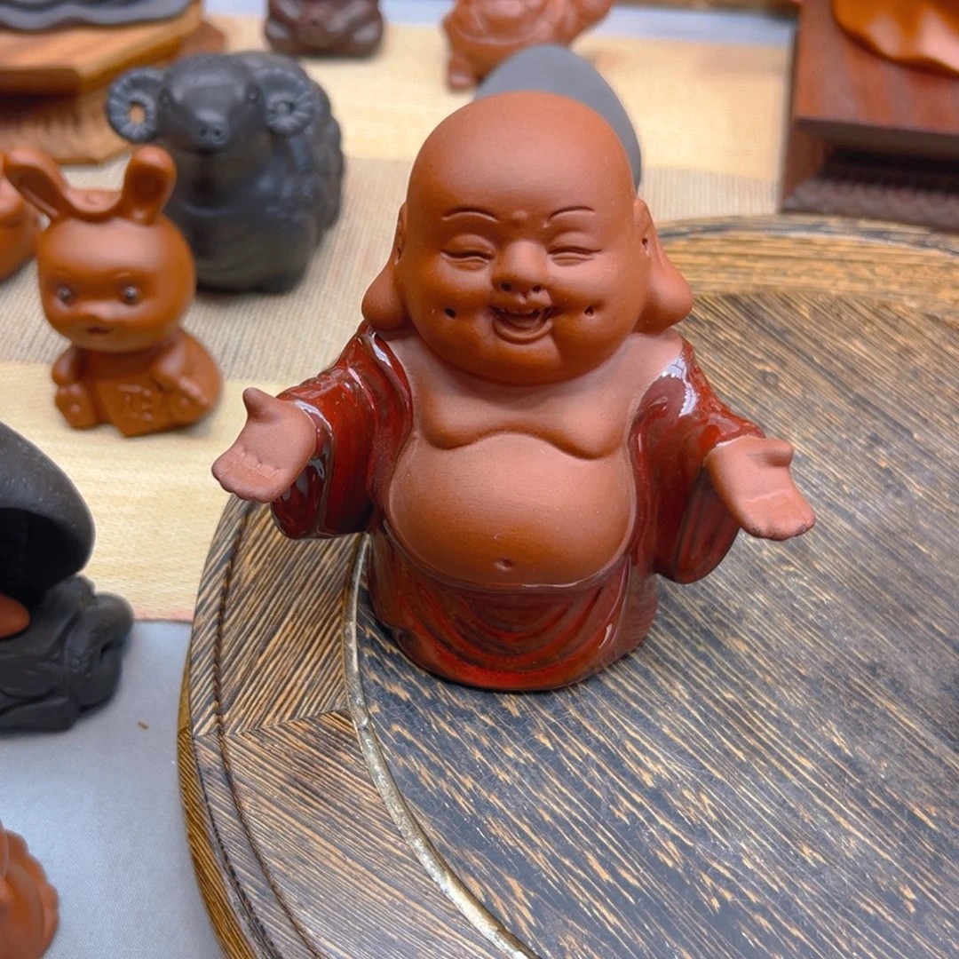 茶宠紫砂朱泥放笔扫弥勒开播福利