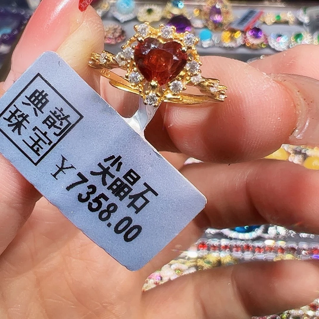 银S925镶嵌尖晶石珠宝半成品