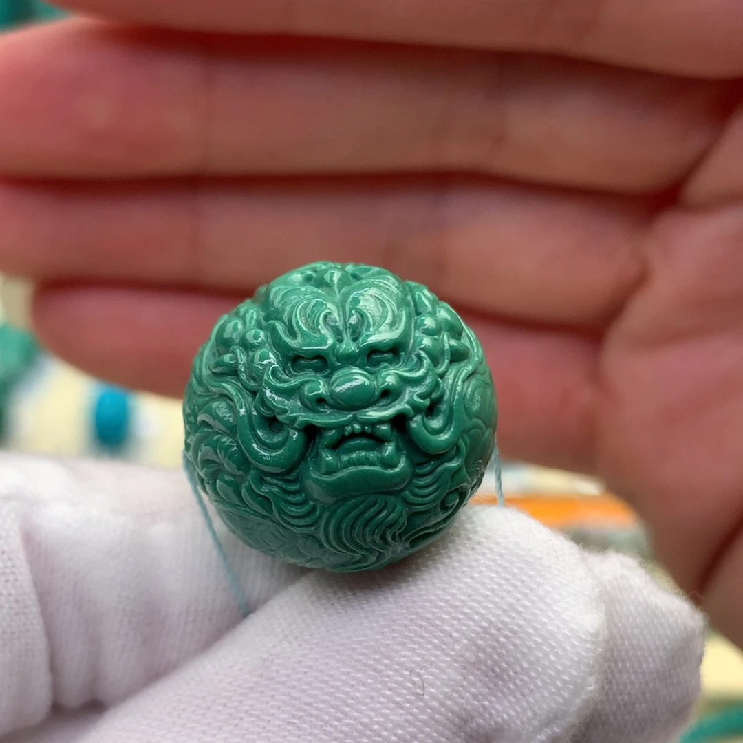 未镶嵌绿松石圆珠
