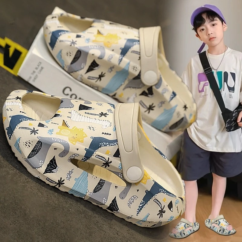 36l℃断码男童拖鞋2025夏季儿童外穿沙滩鞋子男孩防滑一字拖踩屎感