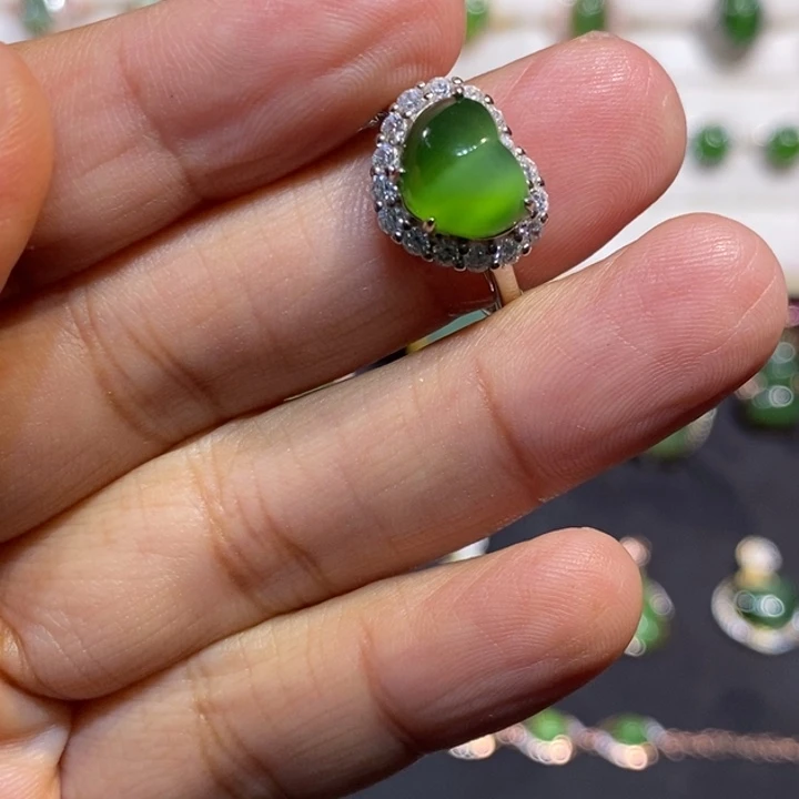 和田玉（碧玉）银S925镶嵌颈饰