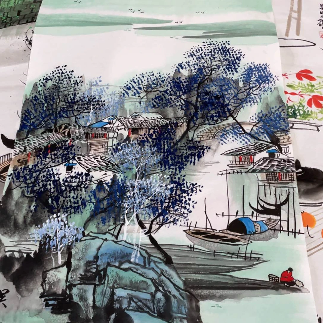 国画国画作品画心一张