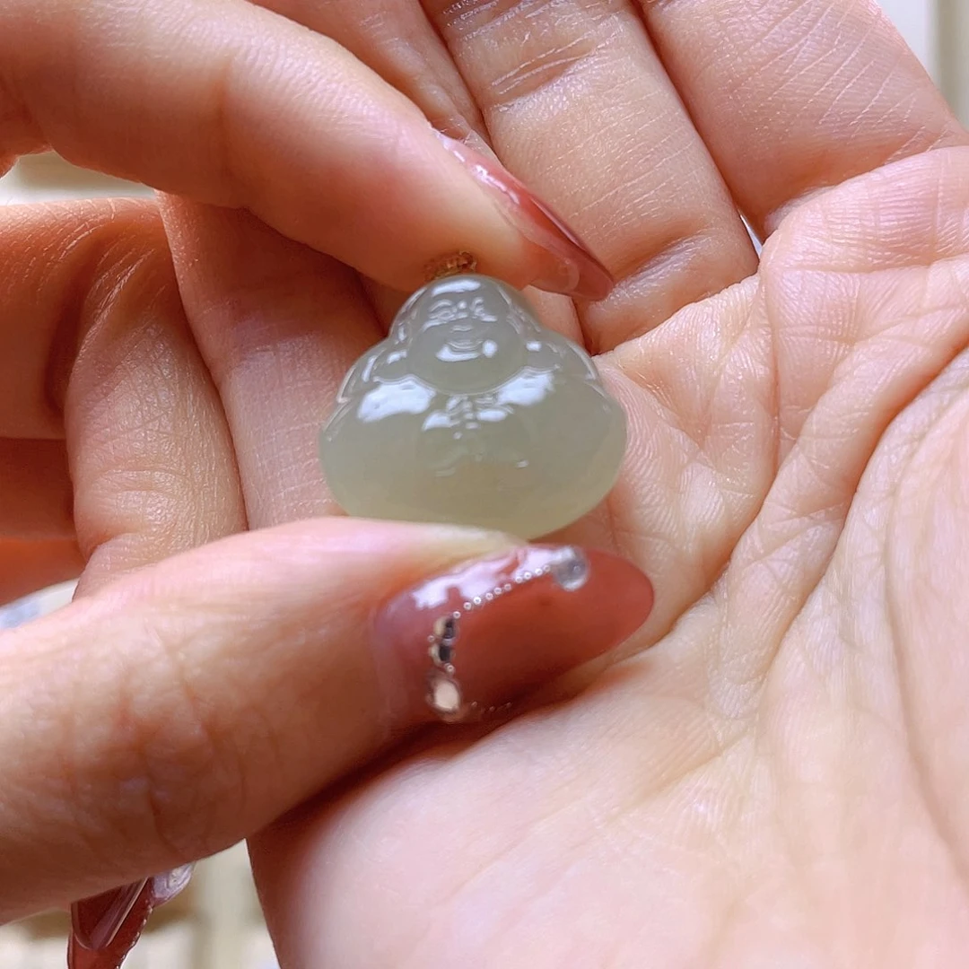 和田玉吊坠(赠链)18K金镶嵌?****?