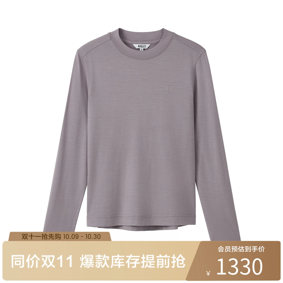 【25年秋冬新款】AIGLE艾高时尚保暖休闲套头圆领针织衫毛衣女BO08