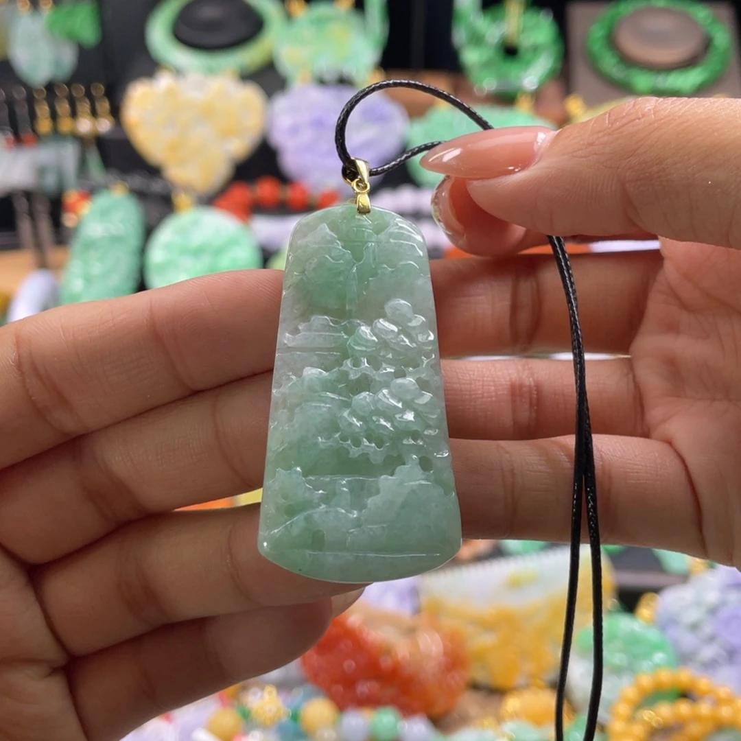 翡翠未镶嵌颈饰代编织