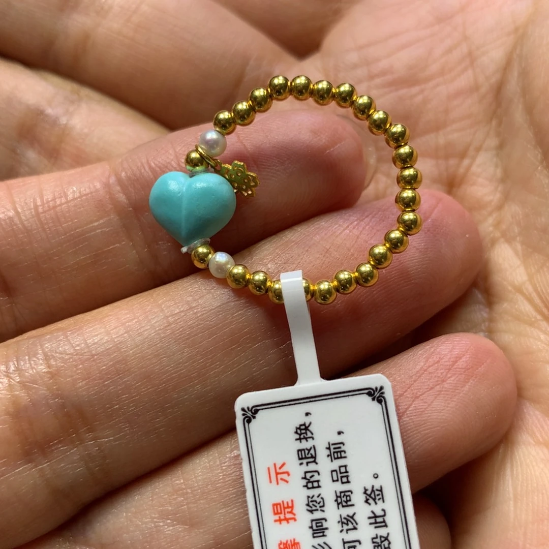 18K金镶嵌绿松石戒指