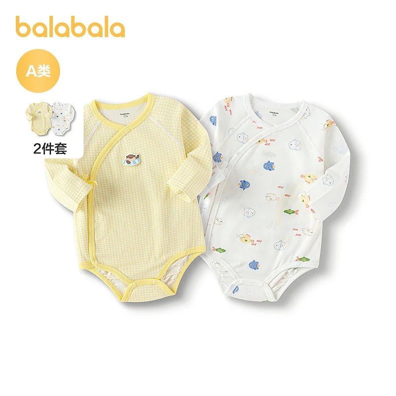 【商场同款】巴拉巴拉新生儿包屁衣三角衣2025新款两件装夏装舒适
