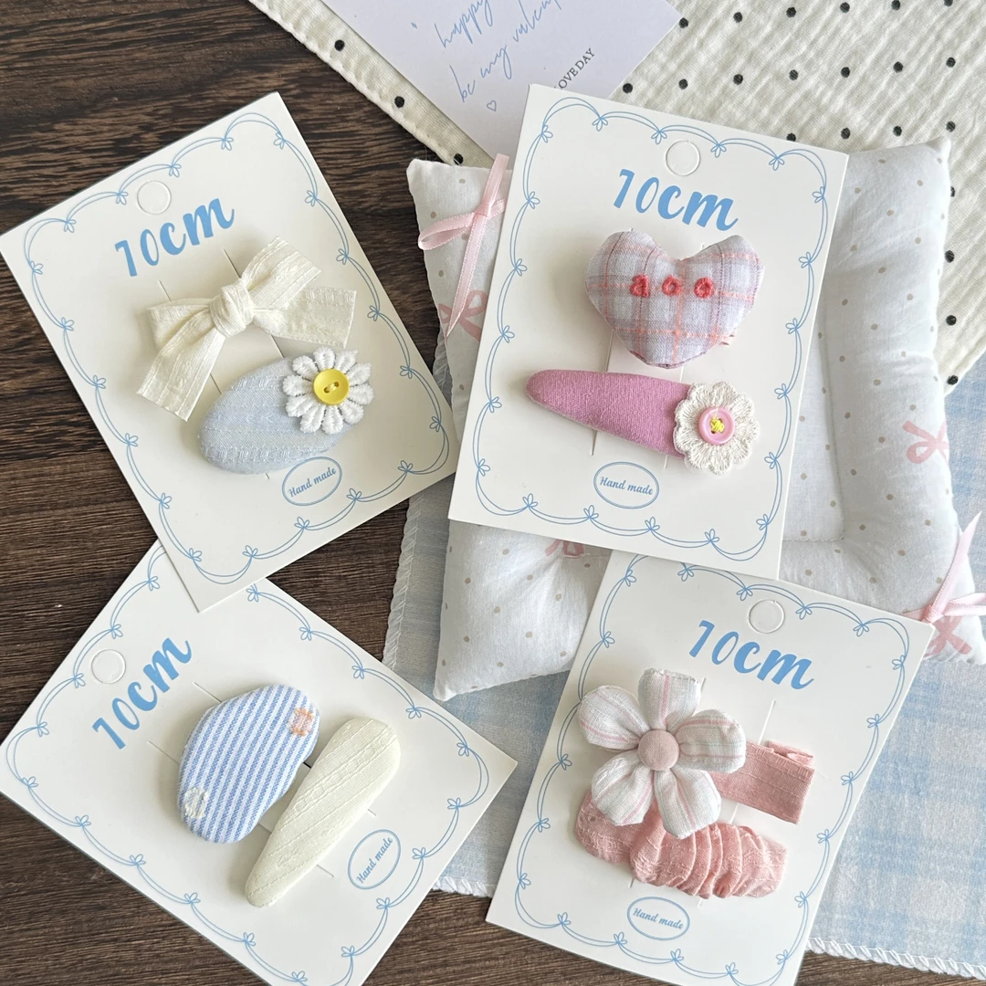 2025新款夏季甜美小清新可爱花朵女童侧边bb夹刘海夹发卡发夹发饰