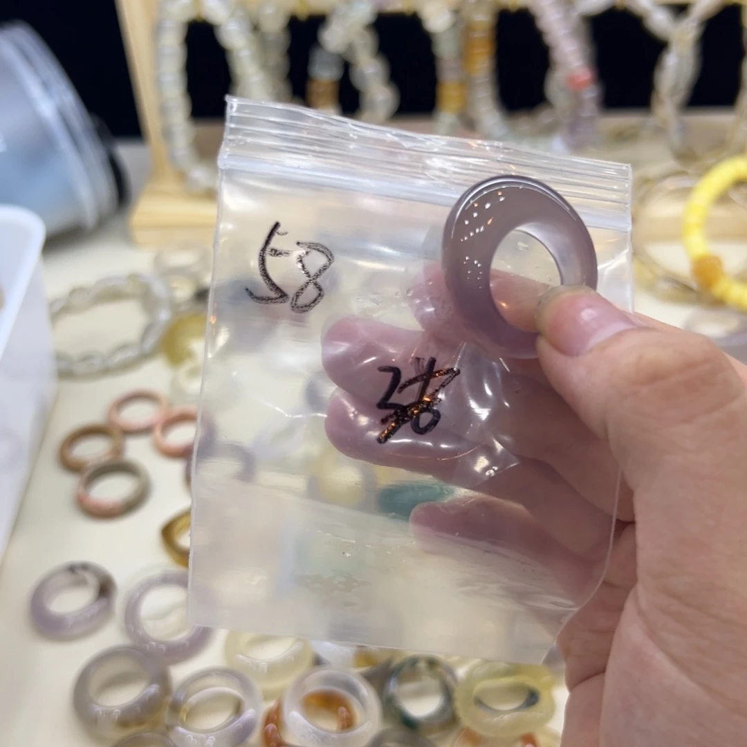 玛瑙/玉髓戒指合金58港12