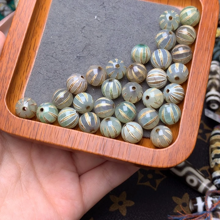 玛瑙/玉髓未镶嵌发10个