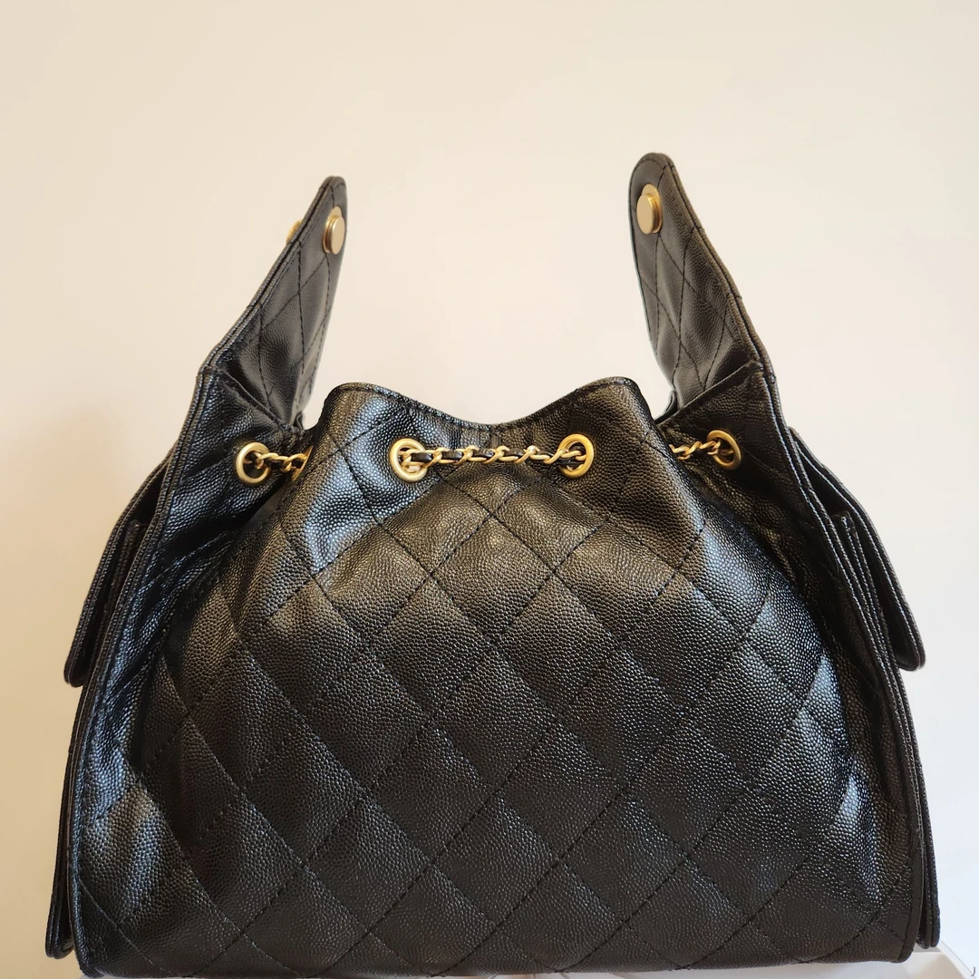 LQ-25新款黑色菱格25cm-0616