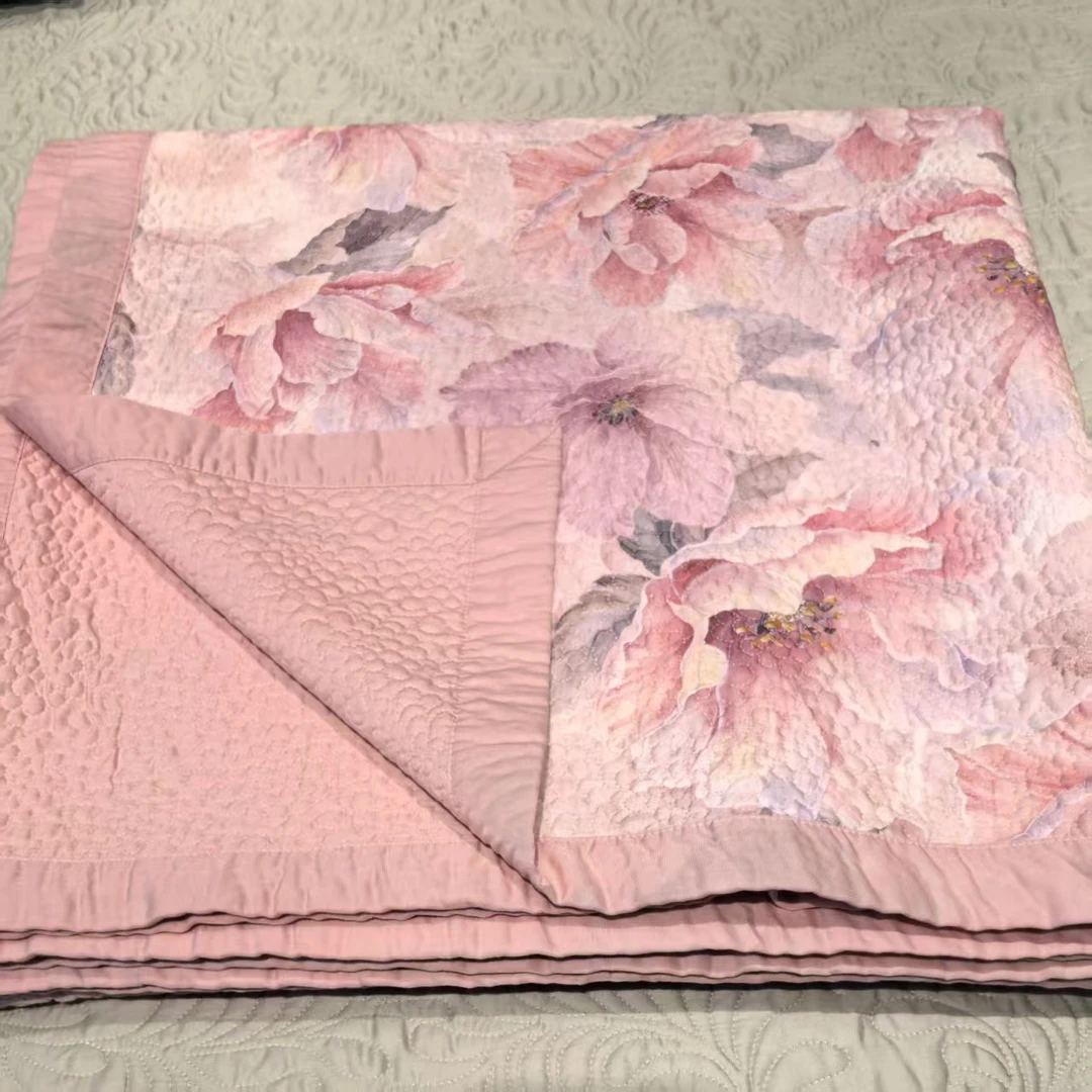 【柔梦甄选】美式田园轻奢天丝绗缝床盖 家居好物