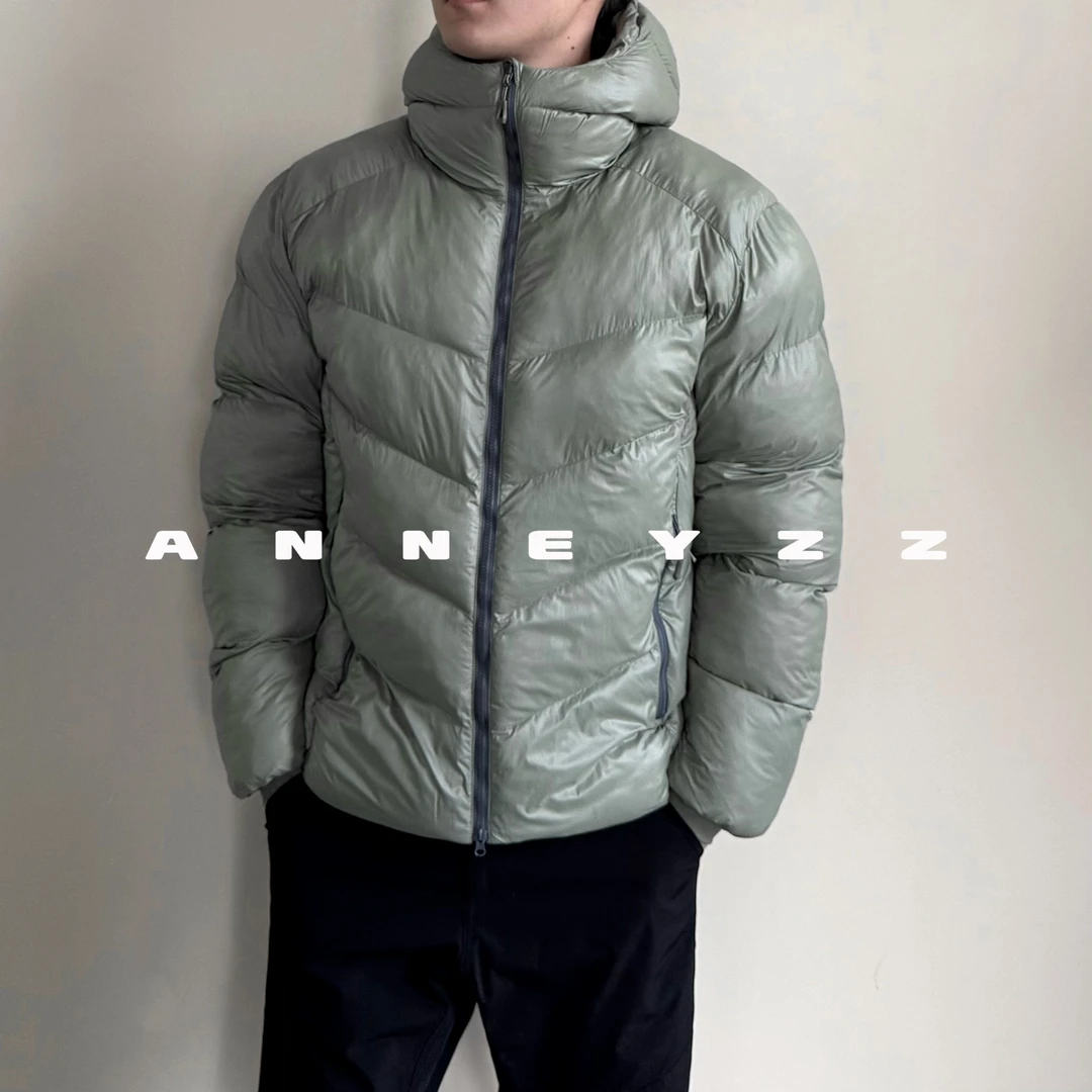 AnnEyzz知易-冬季新款防风保暖连帽棉服御寒拉链高领外套纯色上衣