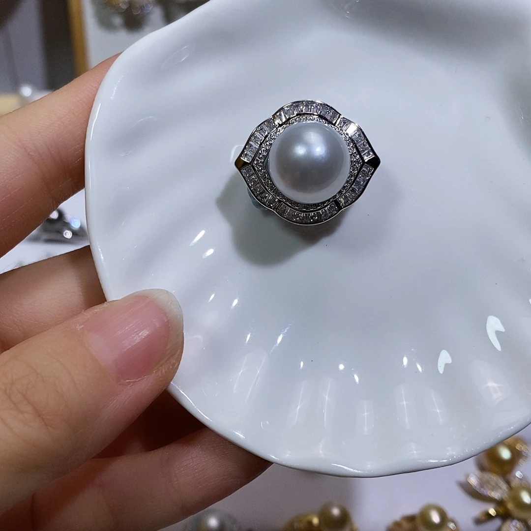 海水珍珠颈饰银S925镶嵌