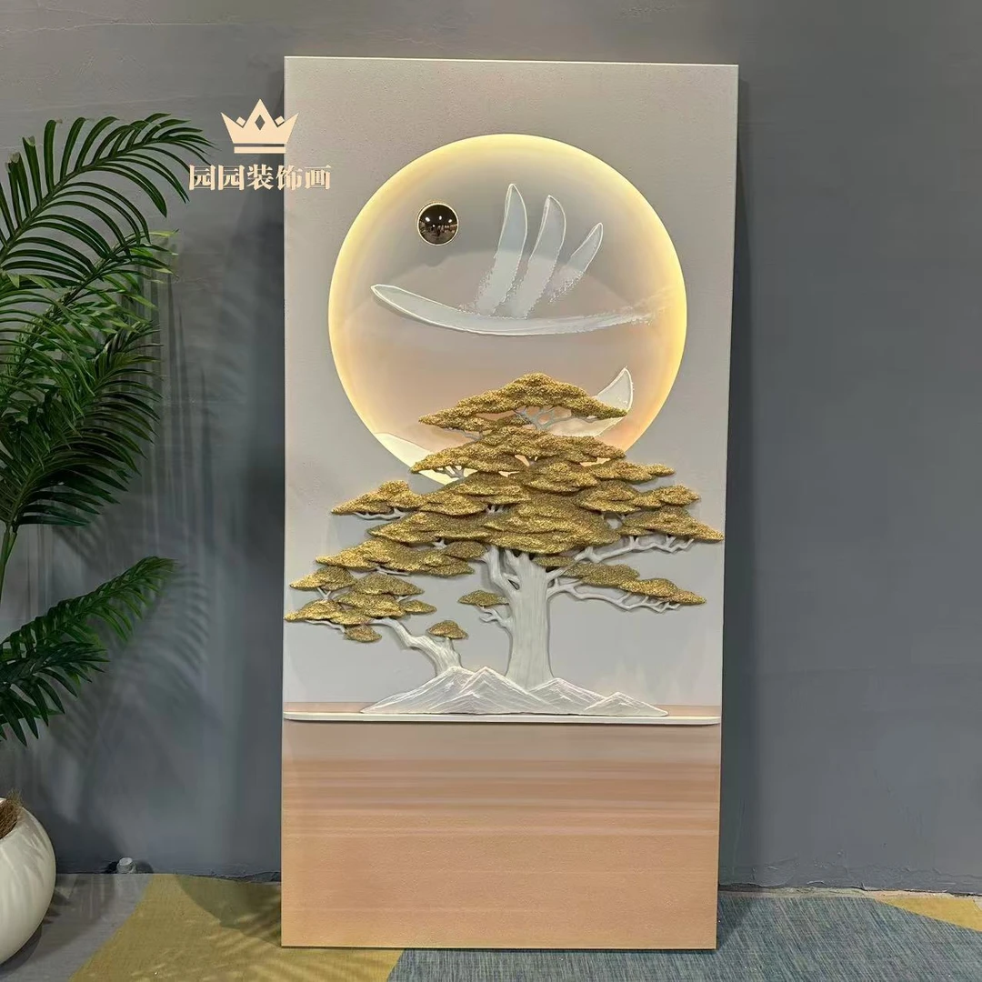 【日日高升】立体浮雕玄关入户门走廊过道挂画现代轻奢壁画装饰画