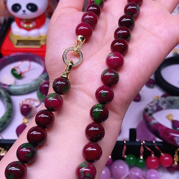 项链银S925镶嵌红宝石