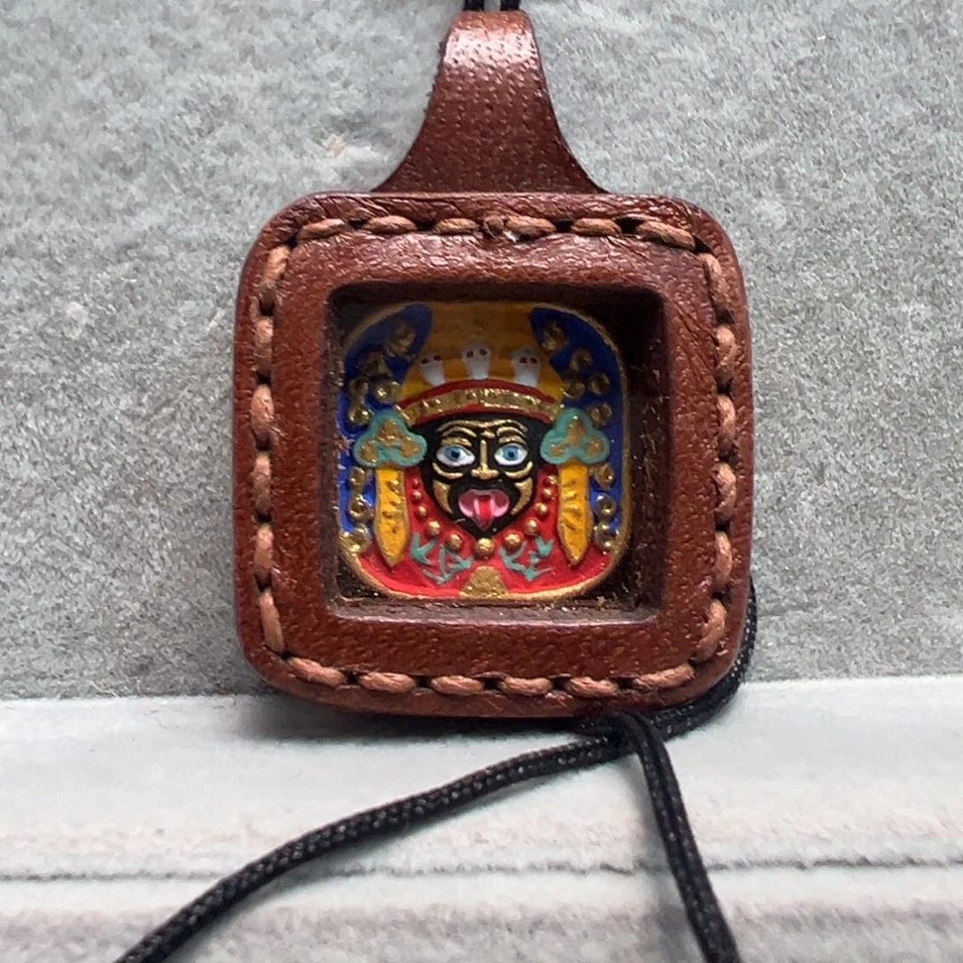 吊坠衡***干单面皮壳扎基小黑绳